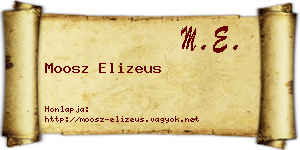 Moosz Elizeus névjegykártya